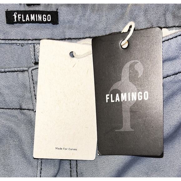 NWT Flamingo Cotton Stretch Mid-Rise Gray Pants Women's Large 32X31 - Picture 6 of 7